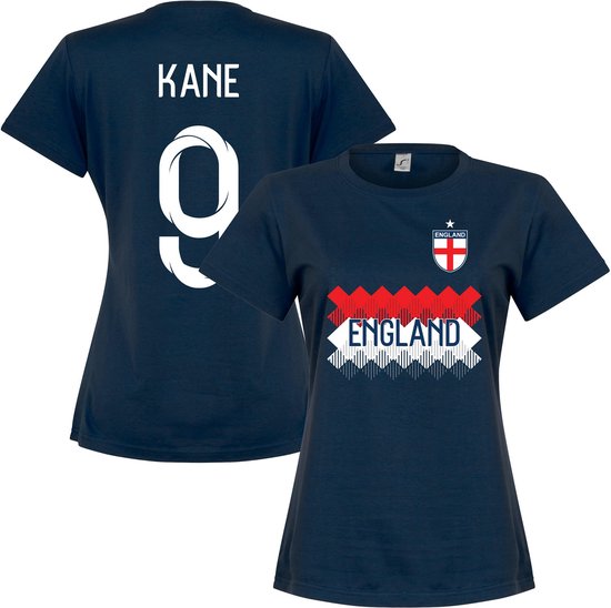 Engeland Kane 9 Dames Team T-Shirt - Navy