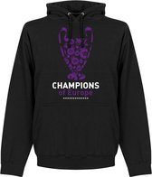 Real Madrid Champions League 2018 Winners Hooded Sweater - Zwart - L