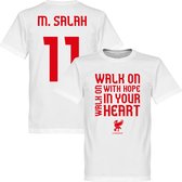 Liverpool Salah Walk On T-Shirt - Wit - XL