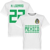 Mexico H. Lozano 22 Team T-Shirt - Wit - L