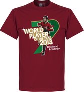 Ronaldo 2013 World Player Of The Year T-Shirt - Rood - XL