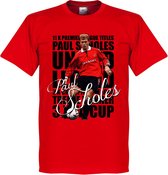 Paul Scholes Legend T-Shirt - Rood - XS
