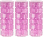54x Plastic herbruikbare roze ijsklontjes/ijsblokjes gekleurd - Kunststof ijsblokjes roze - Verkoeling artikelen - Gekoelde drankjes maken