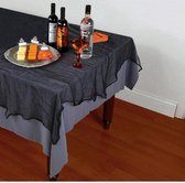 2x Spinnenweb tafellaken/tafelkleed transparant 152 x 213 cm herbruikbaar/wasbaar - Spinnenweb Halloween versieringen/decoraties