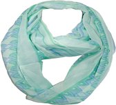 Sjaal van sjaal 90 x 50 cm; gemaakt van 100% polyester. Groen 90 x 50 cm