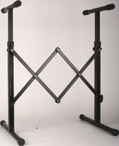 keyboardstand zwart hoogte 60 - 78 cm