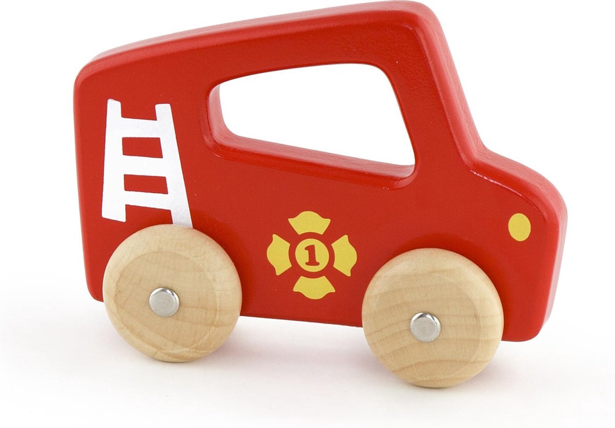 Viga Toys - Brandweerauto met handvat