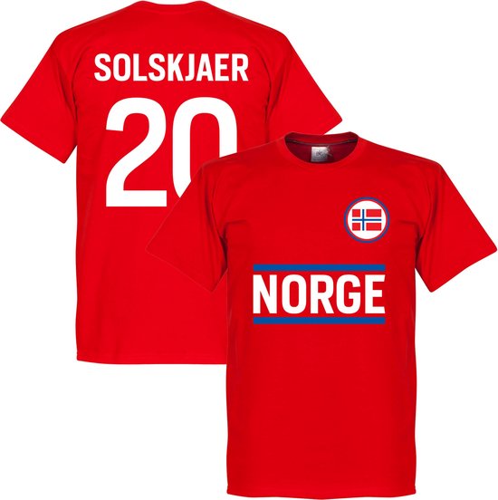 Noorwegen Solskjaer 20 Team T-Shirt - Rood - Kinderen - 92/98