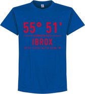 Rangers FC Ibrox Park Coördinaten T-Shirt - Blauw - M