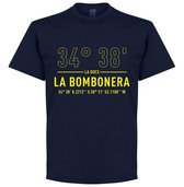 Boca Juniors La Bombonera Coördinaten T-Shirt - Navy Blauw - S