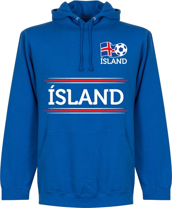 IJsland Team Hooded Sweater - Blauw - Kinderen - 140