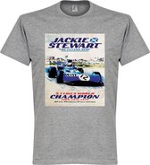 Jackie Stewart Poster T-Shirt - Grijs - L