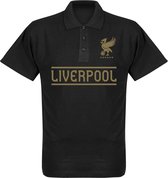 Liverpool Team Polo Shirt - Zwart/ Goud - 4XL