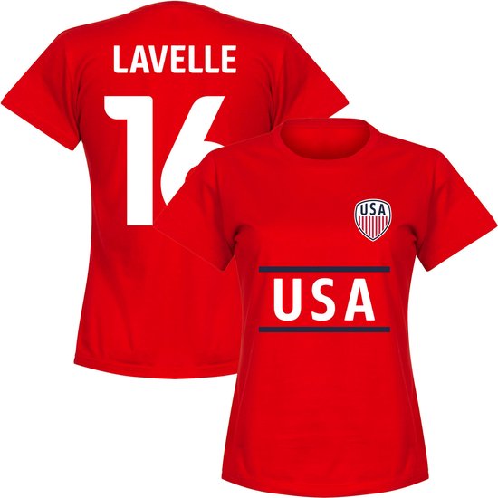 Verenigde Staten Levelle 16 Team Dames T-Shirt - Rood - XL