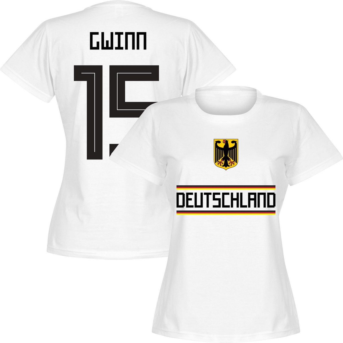 Duitsland Team Dames Gwinn 15 T-shirt - Wit - XXL