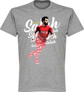 Salah Liverpool Script T-Shirt - Grijs - S