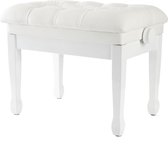 Fame PB-30C Cushioned Piano Bench (White Satin) - Piano bank