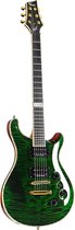 Premium e-gitaren - Fame Forum Custom Flamed Maple TEG Transparent Emerald Green