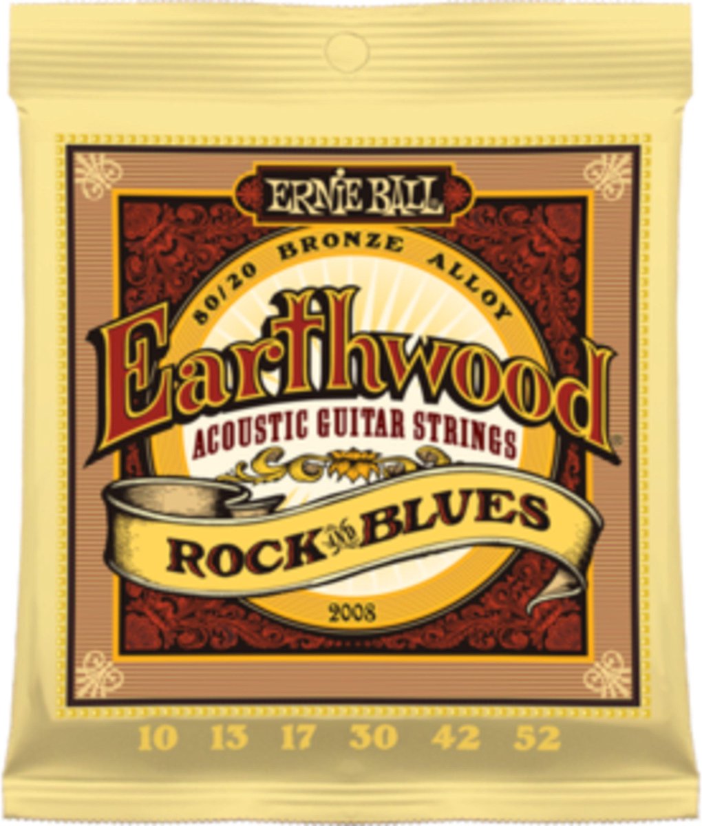 Ernie Ball 2008 Earthwood Rock Blues Acoustic 80/20 Bronze