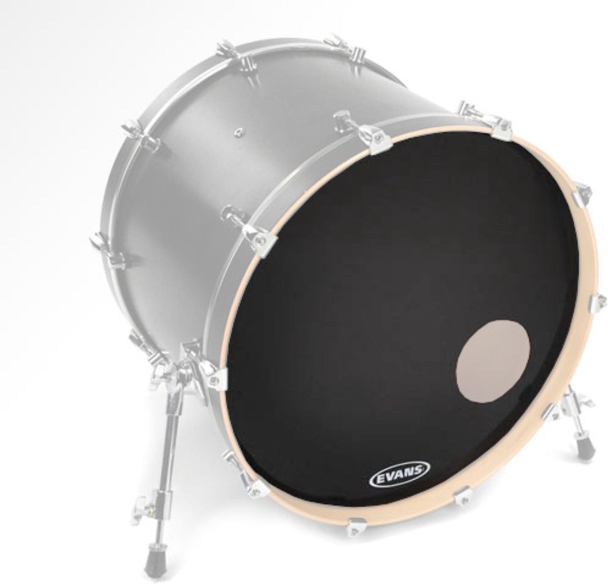 Evans Onyx Resonant zwart BD22RONX, 22", basDrum Reso - Bass drumvel