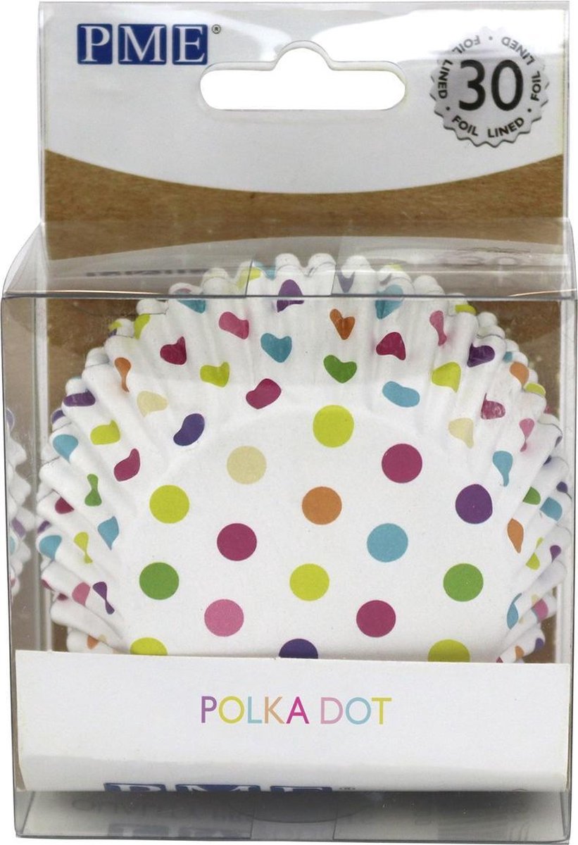 PME Cupcakevormpjes Gekleurde Stippen pk/30