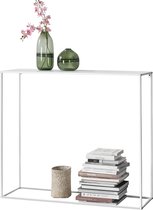 Console tafel sidetable metaal 95x110x32 cm wit mat