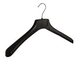 De Kledinghanger Gigant - 20 x Mantel / kostuumhanger kunststof zwart met schouderverbreding, 48 cm