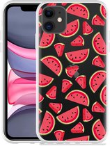 Geschikt voor Apple iPhone 11 Hoesje Watermeloen - Designed by Cazy
