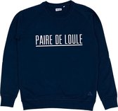 PAIRE DE LOULE STREEP DONKERBLAUW SWEATER