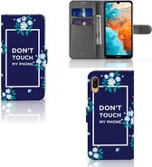 Huawei Y6 (2019) Portemonnee hoesje Flowers Blue DTMP