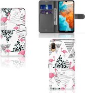 Huawei Y6 (2019) Telefoonhoesje met Pasjes Flamingo Triangle