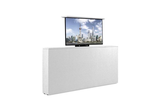 erger maken Mount Bank Schep Beddenleeuw TV-Lift in Voetbord - Max. 43 inch TV - 180x86x21 - Lederlook  Wit | bol.com