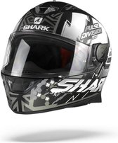 Shark Skwal 2 Noxxys Mat Zwart Anthracite Zilver KAS Integraalhelm - Motorhelm -  Maat XL