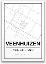 Poster/plattegrond VEENHUIZEN - 30x40cm