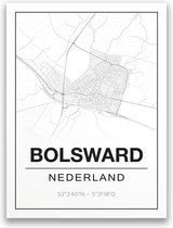 Poster/plattegrond BOLSWARD - 30x40cm