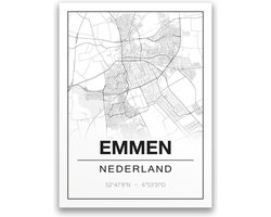 Poster/plattegrond EMMEN - 30x40cm