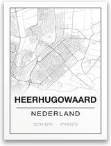 Poster/plattegrond HEERHUGOWAARD - 30x40cm