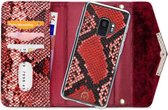 Samsung Galaxy S9 Hoesje - Mobilize - Velvet Serie - Kunstlederen 2in1 Case / Clutch - Red Snake - Hoesje Geschikt Voor Samsung Galaxy S9