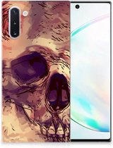 Geschikt voor Samsung Galaxy Note 10 Silicone Back Case Skullhead