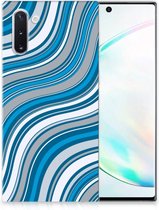Geschikt voor Samsung Galaxy Note 10 TPU bumper Waves Blue