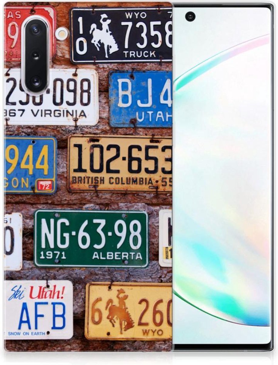 Samsung Galaxy Note 10 Siliconen Hoesje met foto Kentekenplaten