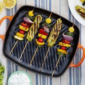 Bol.com Le Creuset Grillplaat Signature - Oranjerood - 30 x 27 cm - Geëmailleerd Gietijzer - Geschikt voor Alle Warmtebronnen in... aanbieding