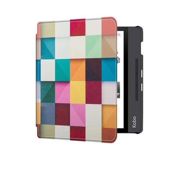 - Luxe PU Leren Sleepcover voor Kobo Libra H2O + Screen Protector & Stylus Pen - Mozaiek