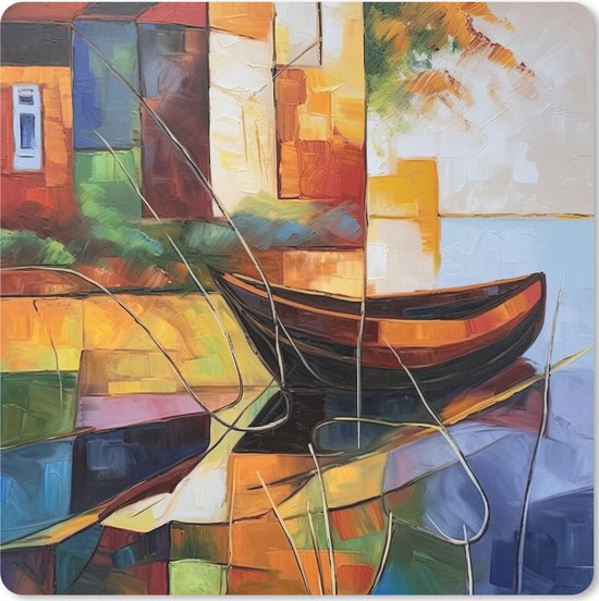 Muismat 30x30 cm - Mousepad Abstract - Kunst - Boot - Kleuren - Muismatten