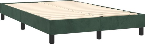 vidaXL-Boxspring-met-matras-fluweel-donkergroen-120x200-cm