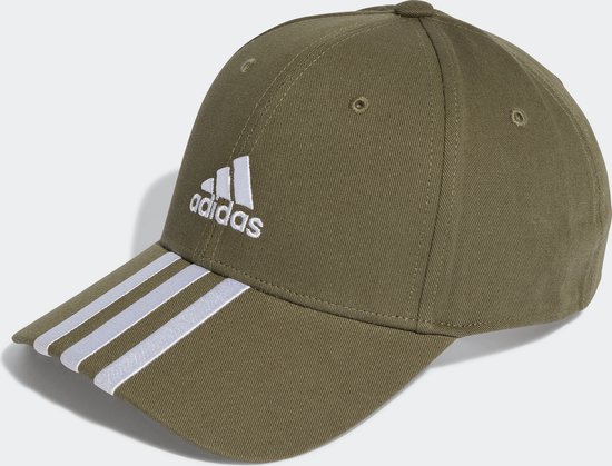 adidas Sportswear 3-Stripes Cotton Twill Baseball Cap - Unisex - Groen- Kinderen