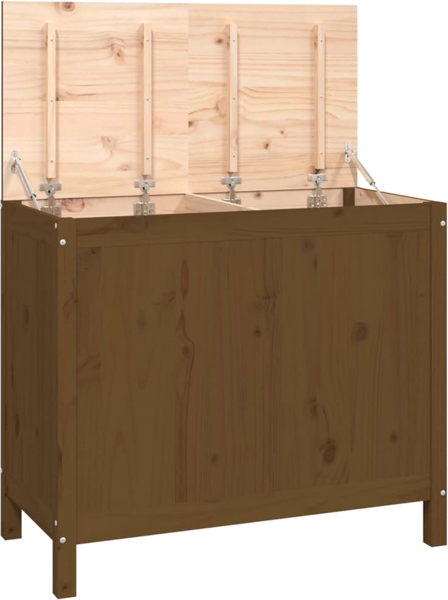 Goedkoopste vidaXL - Wasmand - 88,5x44x76 - cm - massief - grenenhout - honingbruin