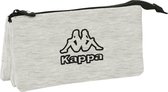 Pennenetui met 3 vakken Kappa Grey knit Grijs (22 x 12 x 3 cm)