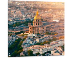 Tuinposter – Groot Hôtel National des Invalides, Parijs, Frankrijk - 100x100 cm Foto op Tuinposter (wanddecoratie voor buiten en binnen)