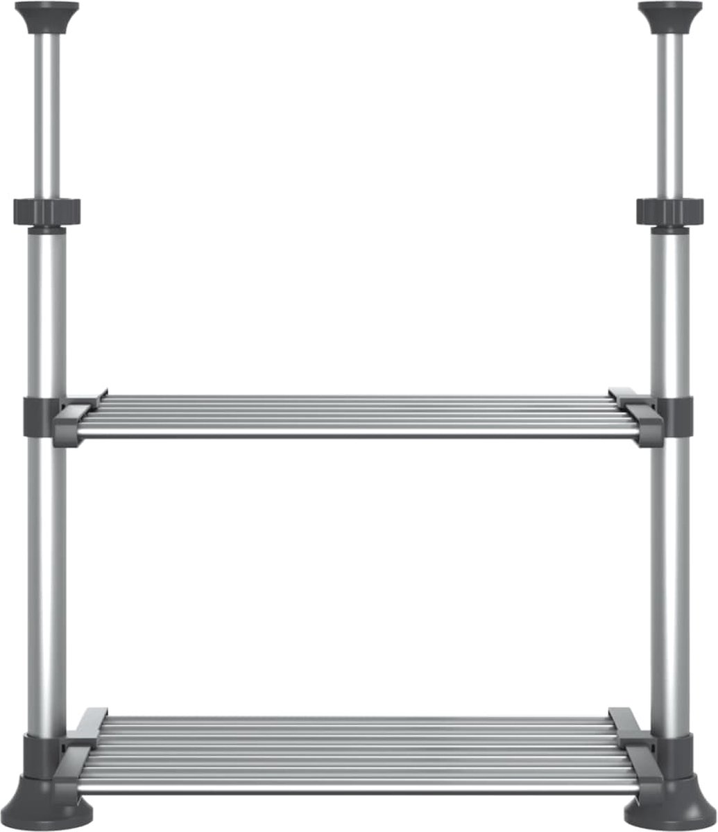 Étagère de cuisine Étagère de Rangement 50x25x(50-70) cm aluminium vidaXL